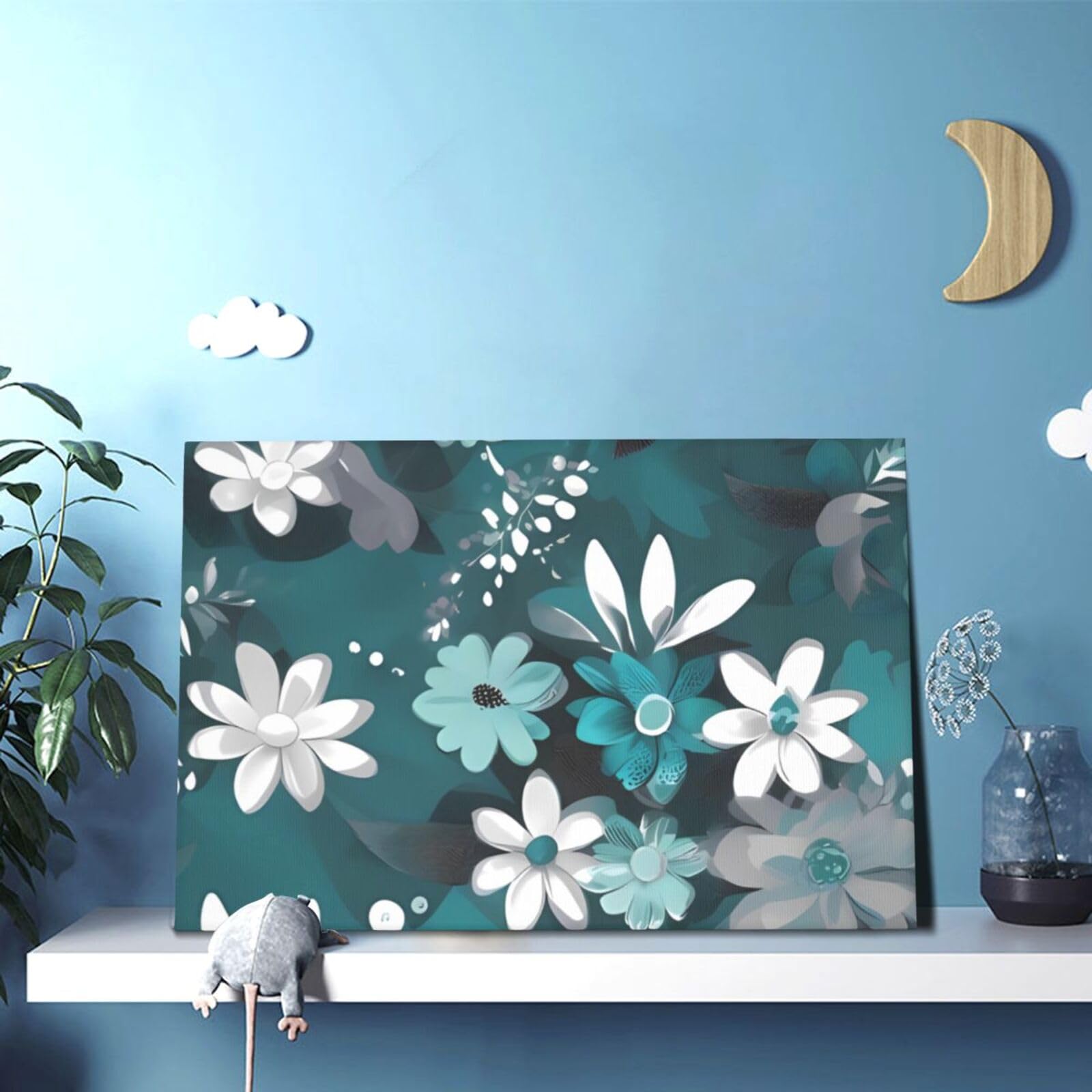 Toile décorative murale pour chambre à coucher motif abstrait moderne - 8