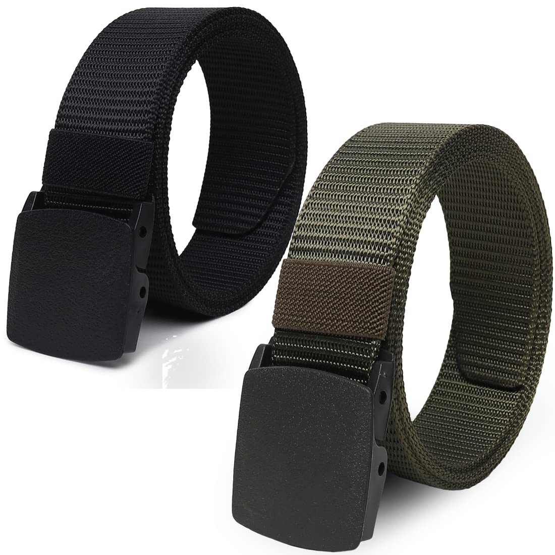 Men's Nylon Adjustable plastic flap buckle Belt Combo Set (OPD-300)-image-32