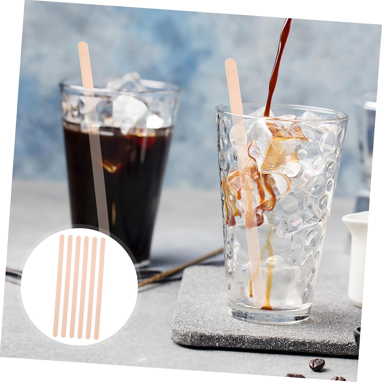PRETYZOOM 500 Pcs Wooden Coffee Stick Drink Stirrers Sticks Coffee Stirrers Wood Coffee Mixer Stirrers Wooden Stirrers for Coffee Wooden Coffee Mixer Stirrers Wood Stirrers White