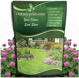 Perennial Red Clover Seeds - 5 lbs. Self-Seeding, Nitrocoated, Inoculated for Lawn, Yard, Forage, Pasture, Hay, Nitrogen Fixation, Soil Improvement & Crop Rotation Programs
