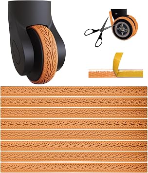 8Pcs Silicone Luggage Cover Protector, Suitcase Wheel Covers, Silent Protection Suitcase Wheel Protection Covers,Essential Travel Accessories(Orange,P)