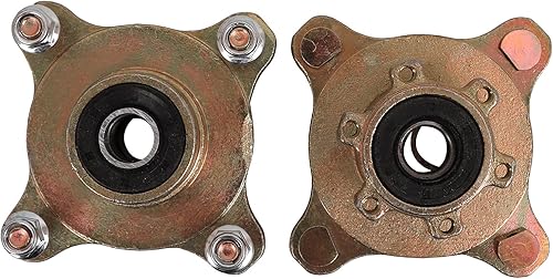 Miniatura 5 de TDPRO Par de neumáticos de rueda sin cámara delantera de 16 x 8  7 con llanta con freno de disco llanta y nudillos de dirección para ATV Quad Bike