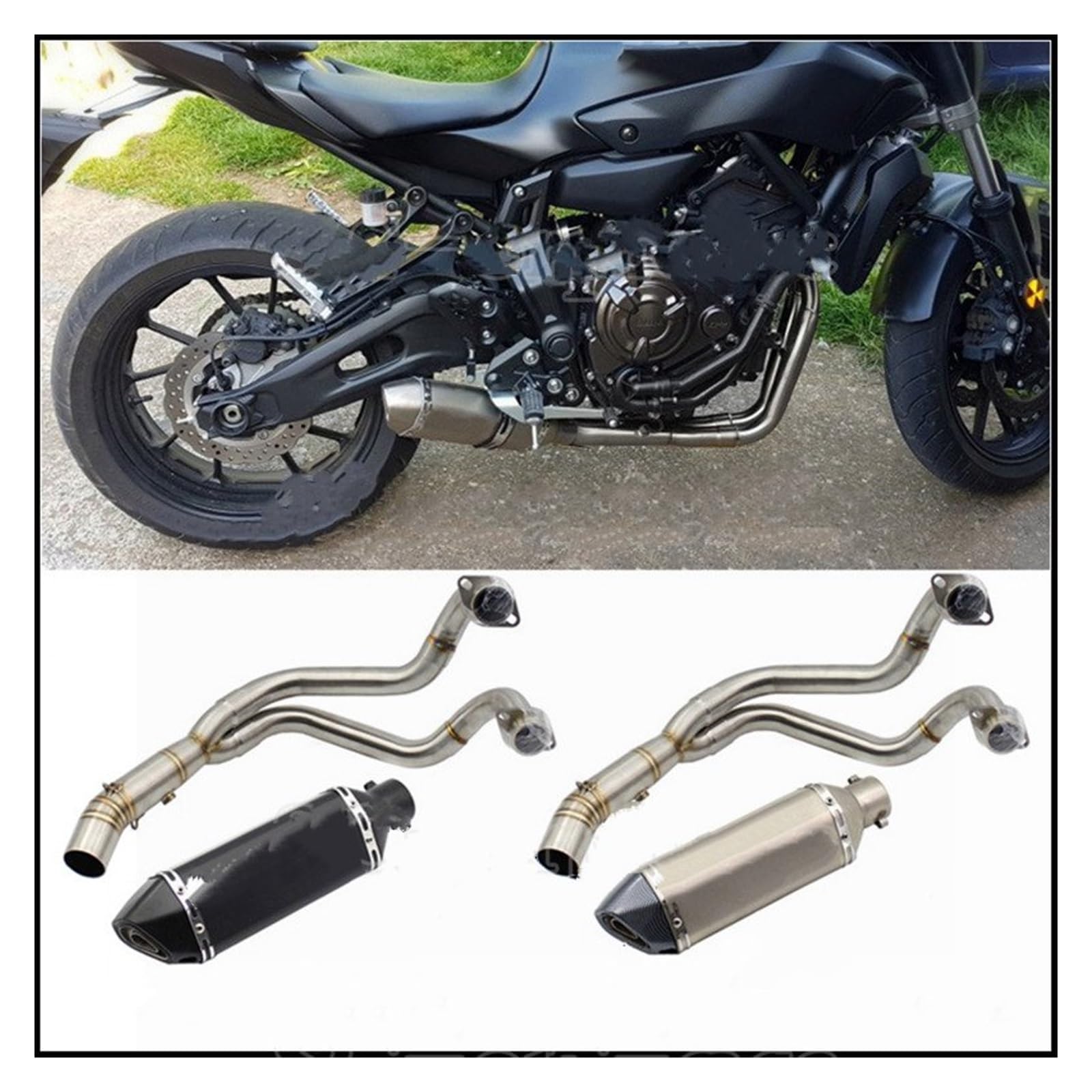 排気部 385mm/390mm バイク用エキゾーストパイプ ステンレス製マフラー 