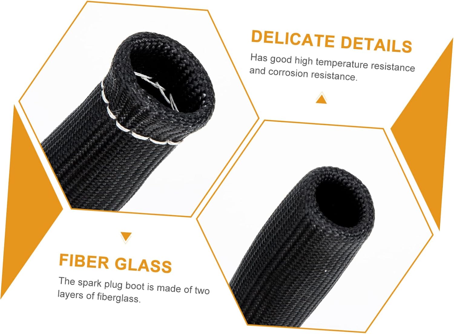 ABOOFAN 8pcs Thermal Protection Insulator Sleeve for Spark Plug Boot Heat Wire Heat Shield Spark Plug Wire Holder Car Accessory