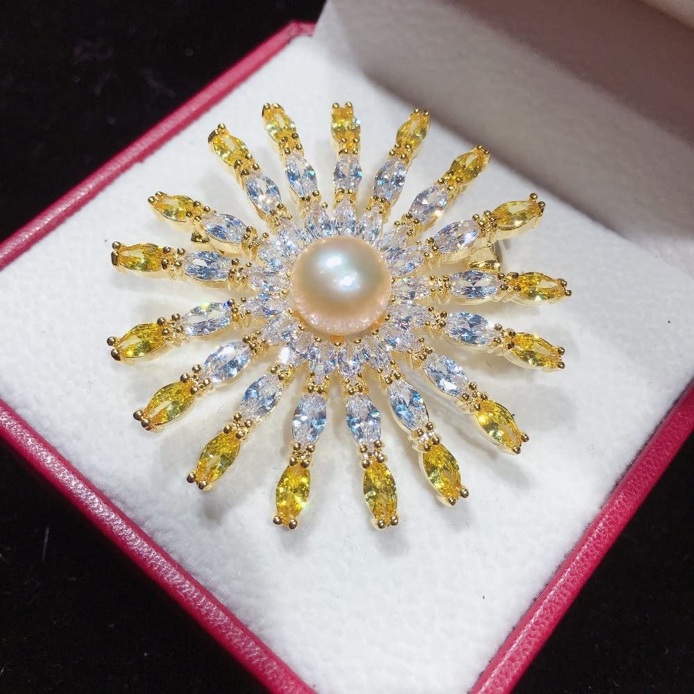 Spilla Rotonda ROFARSO Con Strass E Perle Finta – Gioiello Moda Donna - 3