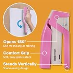 PaperPro inCOURAGE20 - 3 in 1 Stapler - One Finger, No Effort, Spring Powered Stapler - BCA Pink (1588)