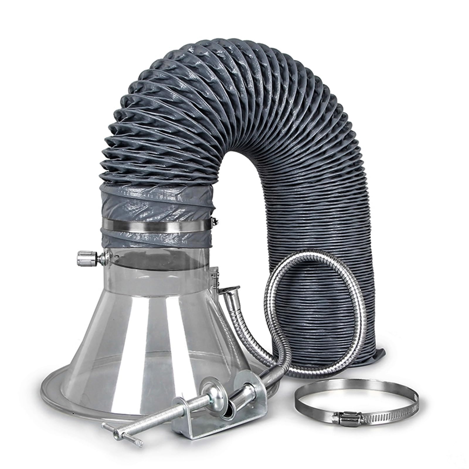 Manguera flexible para extracción de humos con soporte articulado para extracción industrial de gases de escape