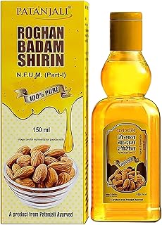 Patanjali Rogan Badam Oil 150ml, Pure Almond Oil for Hair & Skin Care