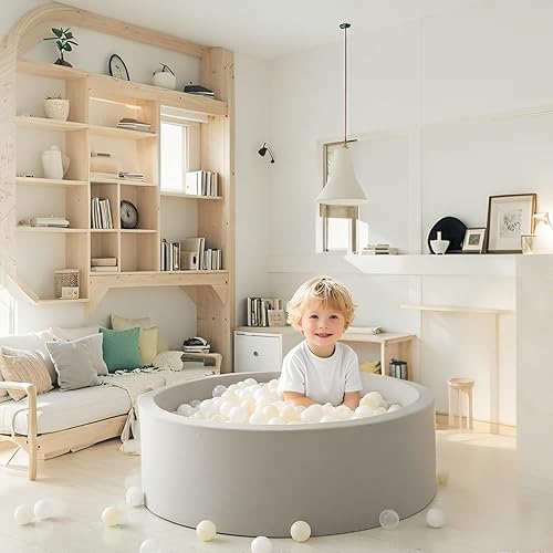 Miniatura 21 de GOGOSO 100 bolas de plástico para bebés y niñas pequeñas para casa de juegos, piscina para bebés, centros de diversión, para bebés, niños, niños 100