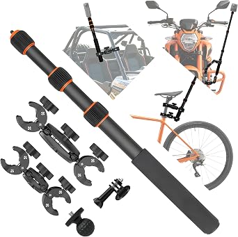 Motorcycle Clamp Mount w 43  Invisible Stick compatible for Insta360 X5-X