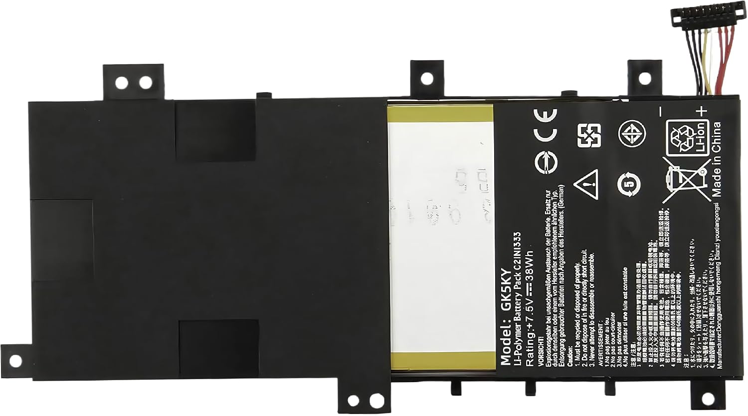 38Wh C21N1333 Laptop Battery Replacement for Asus Transformer Book Flip TP550 R554L TP550L TP550LA TP550LD TP550LJ 0B200-00860400 High Performance