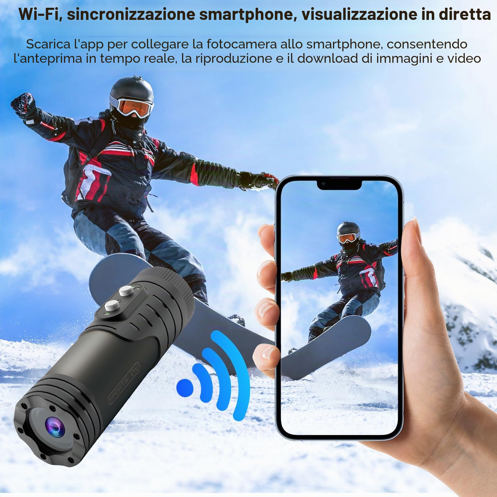 OBEST Action Cam Mini fotocamera per casco, moto Dash Registratore Outdoor Impermeabile Videocamera HD 1080p Sport Camera per Ciclismo Daily Vlog, Videocamera Bici Recorder 120°
