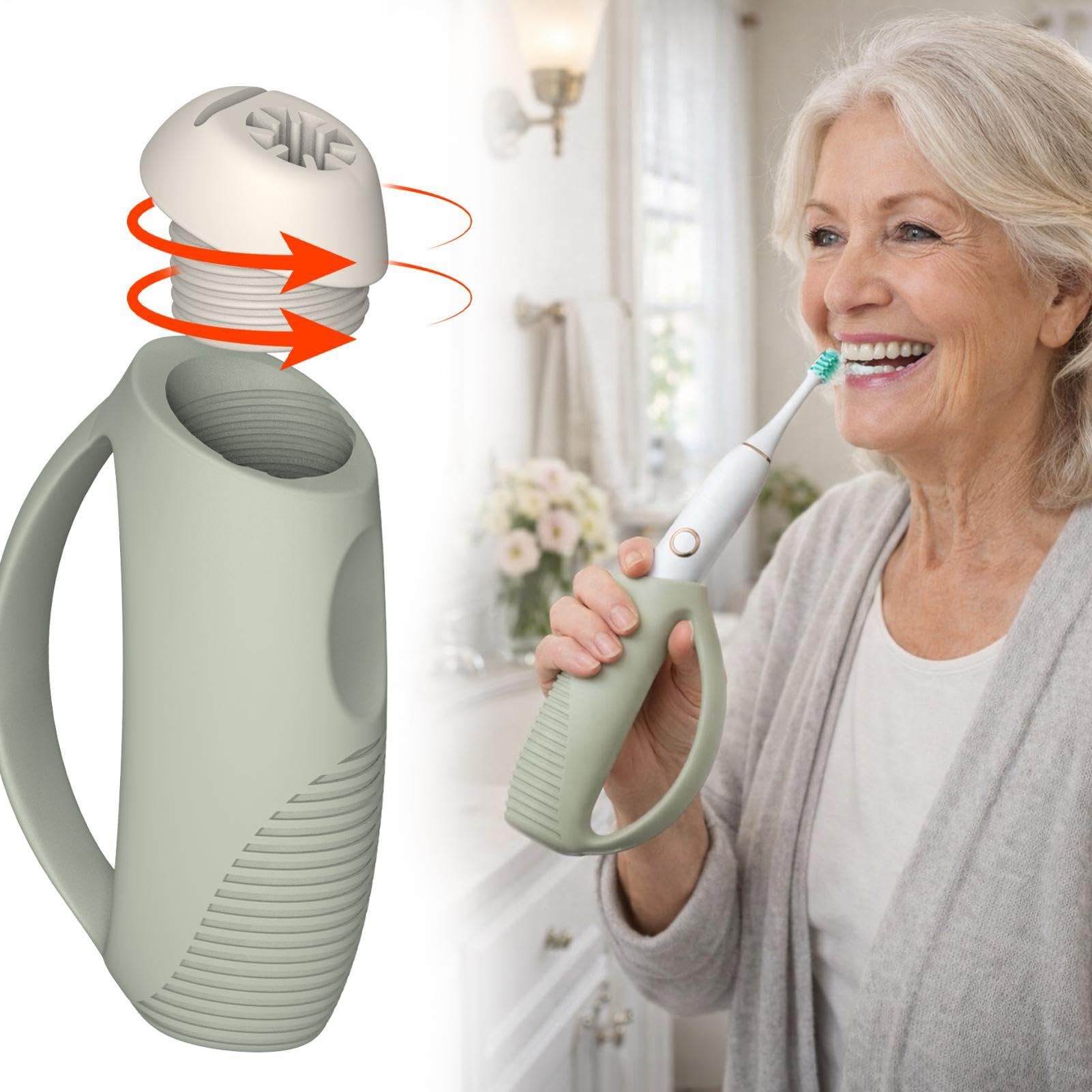 Juego de utensilios adaptativos, tenedor de cuchara de agarre antivibración, herramienta de soporte de mano débil, kit de dispositivo de alimentación de rehabilitación, 125 mm x 75 mm, cubiertos de
