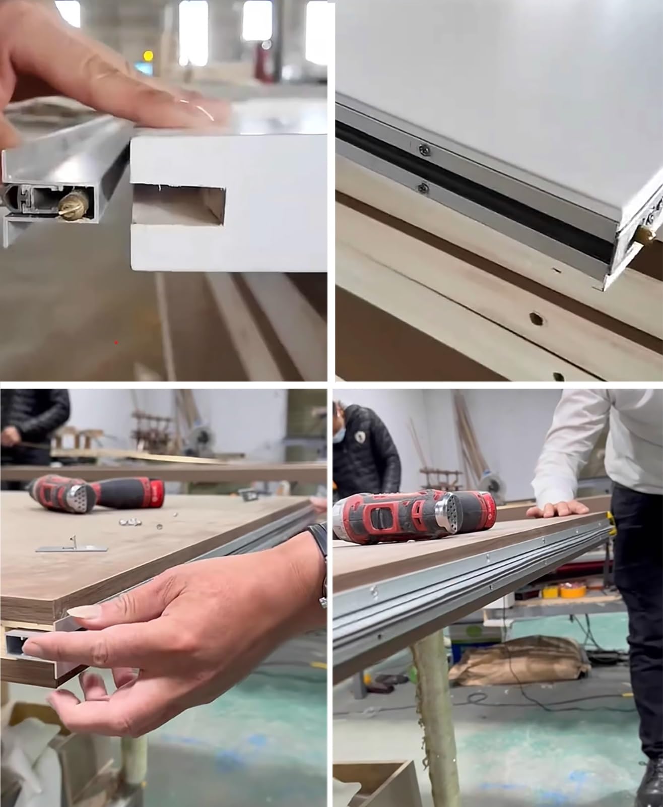 Guarnizione Automatica per Porta Guarnizione Automatica Della Porta a Scomparsa, Soglia a Ribalta | 56 61 76 95 97cm Guarnizione Inferiore per Porta Esterna, Strisce Paraspifferi Insonorizzanti per Porte, Binario In Alluminio