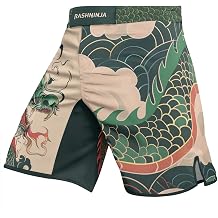 Dragon Men's Fight Shorts - Lightweight Training Shorts for MMA Boxing Grappling and Combat Sports