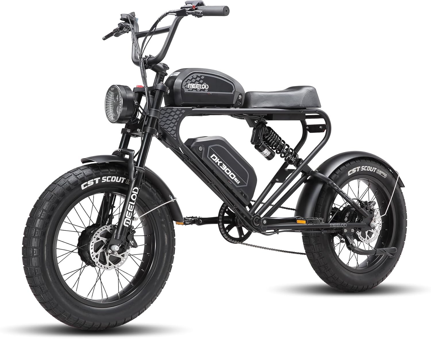 13/20/30/40AH 48V Electric Bike for Adults Peak Value 1000W/2400W Electric Motorcycle, 40-56KM/H Mountain Snow, Sand Dirt Bike, 20 * 4” Fat Tire, Multiple Shock Absorber Disc Brake