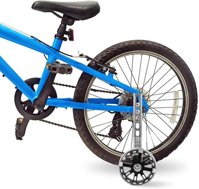 Ruedas auxiliares para bicicleta BESTonZON LED negras miniatura 9