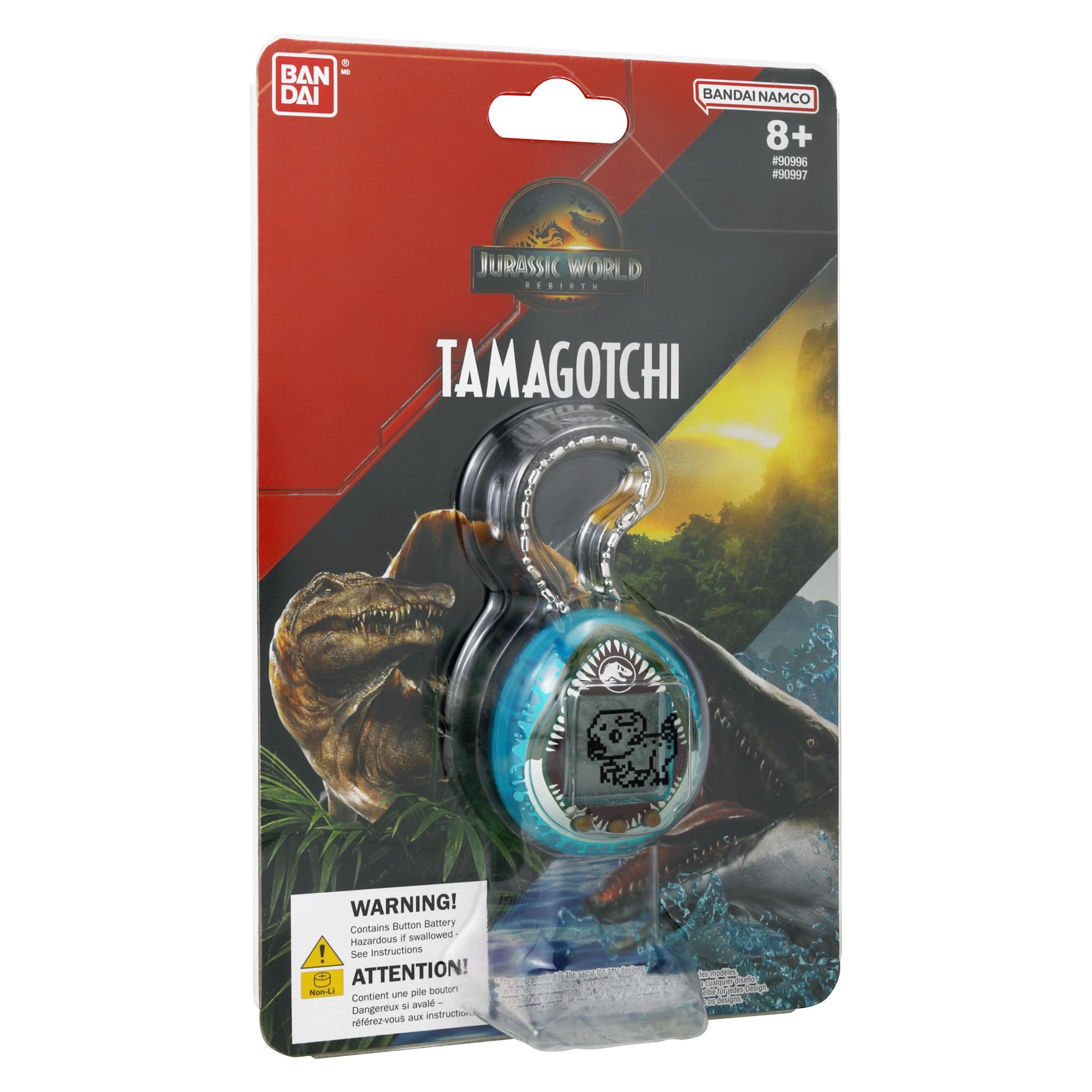 Bandai NT90996 - Tamagotchi Nano Jurassic Blue - Versión azul Dino Mosasaurus - Tamagotchi Animal interactivo - Pequeño formato Nano - Dinosaurio animal virtual para criar - Juguete infantil de 8 años