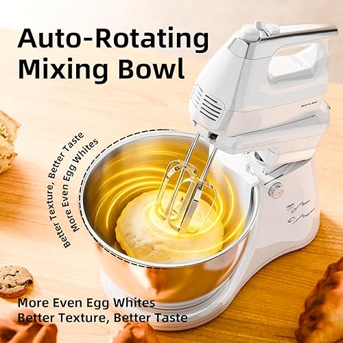 Miniatura 2 de Batidora de pie Mezclador de mano eléctrico de cocina - 4.8 QT Batidora de pie con cuenco y batidor auto-rotativo inteligente, mezclador de 5