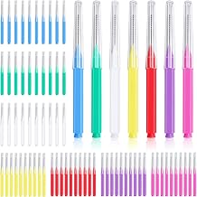 70 Pieces Interdental Brushes, Toothpicks Tooth Flossing Head, Dental Floss Stick Oral Dental Hygiene Brush, Mini Teeth Cleaner Cleaning Gaps Between Teeth