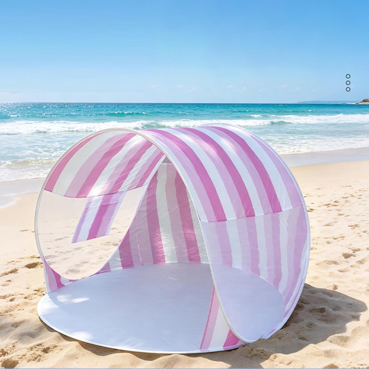 Beach Tent,UV Protection with Storage Bag 2-3 Person - Beach Sun Shelter | for Travel Camping Picnic Outings Garden Backyard Park