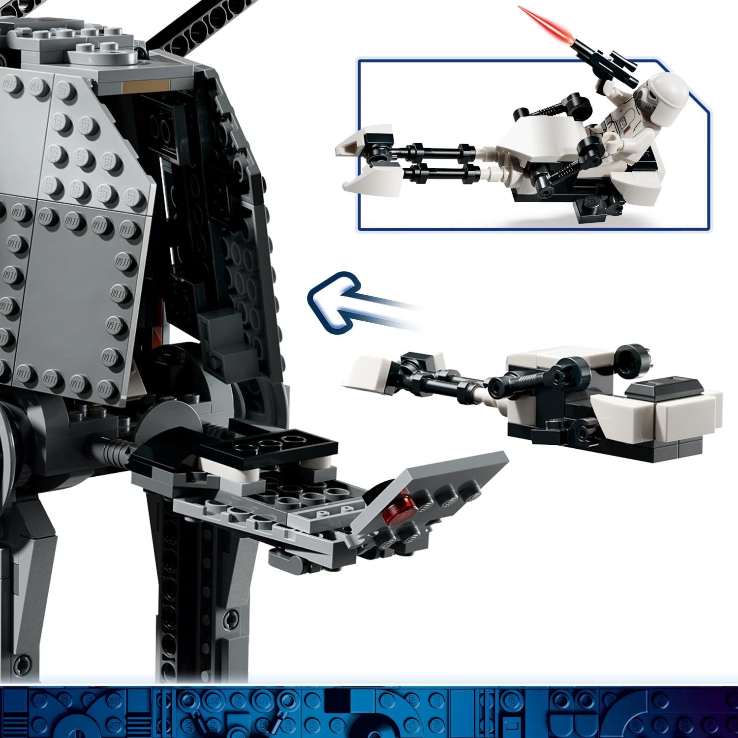 LEGO Star Wars 75454 AT-AT des Restimperiums mit INT-4 Spielzeug - The Mandalorian and Grogu Figuren mit Shuttle, Speeder Bike, 6 Minifiguren & 1 Figur - Geschenk für Jungen & Fans ab 10 Jahren