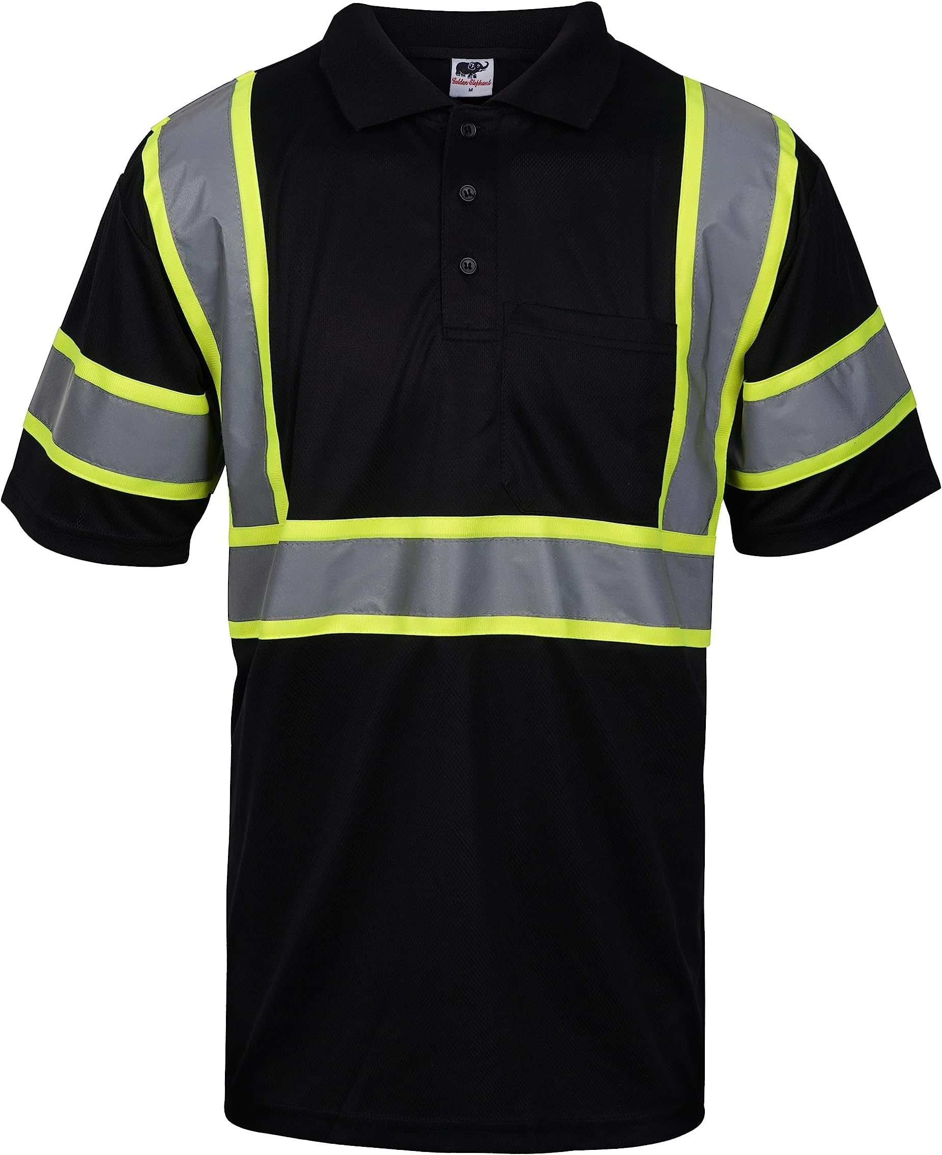 L&M® Hi Vis T Shirt Polo Shirt ANSI Class 3 Reflective Safety Lime Orange Black Short Long Sleeve HIGH Visibility