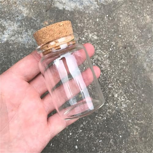 Miniatura 4 de Botellas de vidrio de 2.7 fl oz con corcho, pequeños frascos de vidrio vacíos transparentes, envases, botellas de alimentos transparentes,