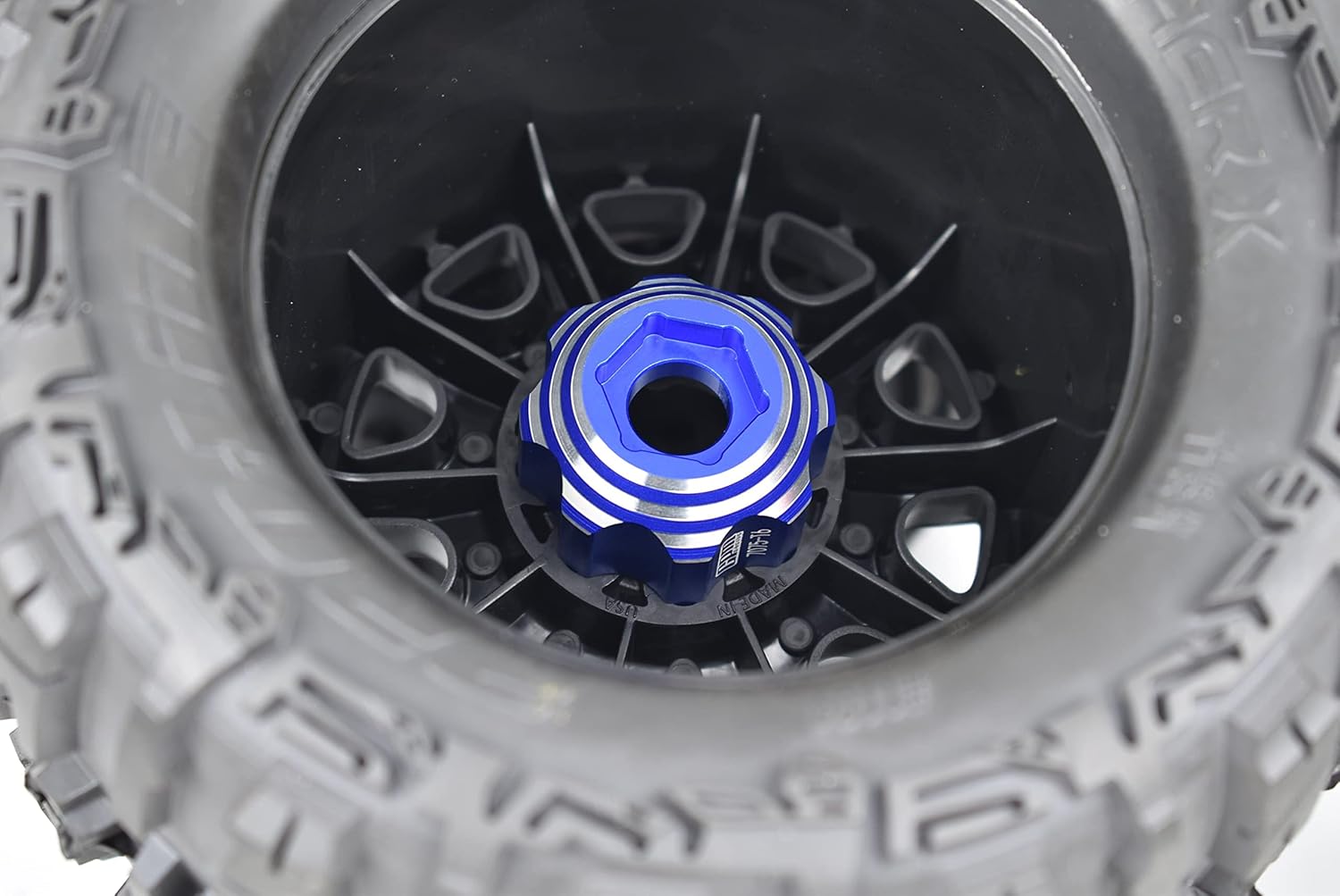 Pro-Line 8X32 To 17mm 1/2" Offset Aluminum 7075-T6 Hex Adapters For Pro-Line 8X32 3.8" Removable Wheels #6353-00/ #6345-00 - 4Pcs - Blue