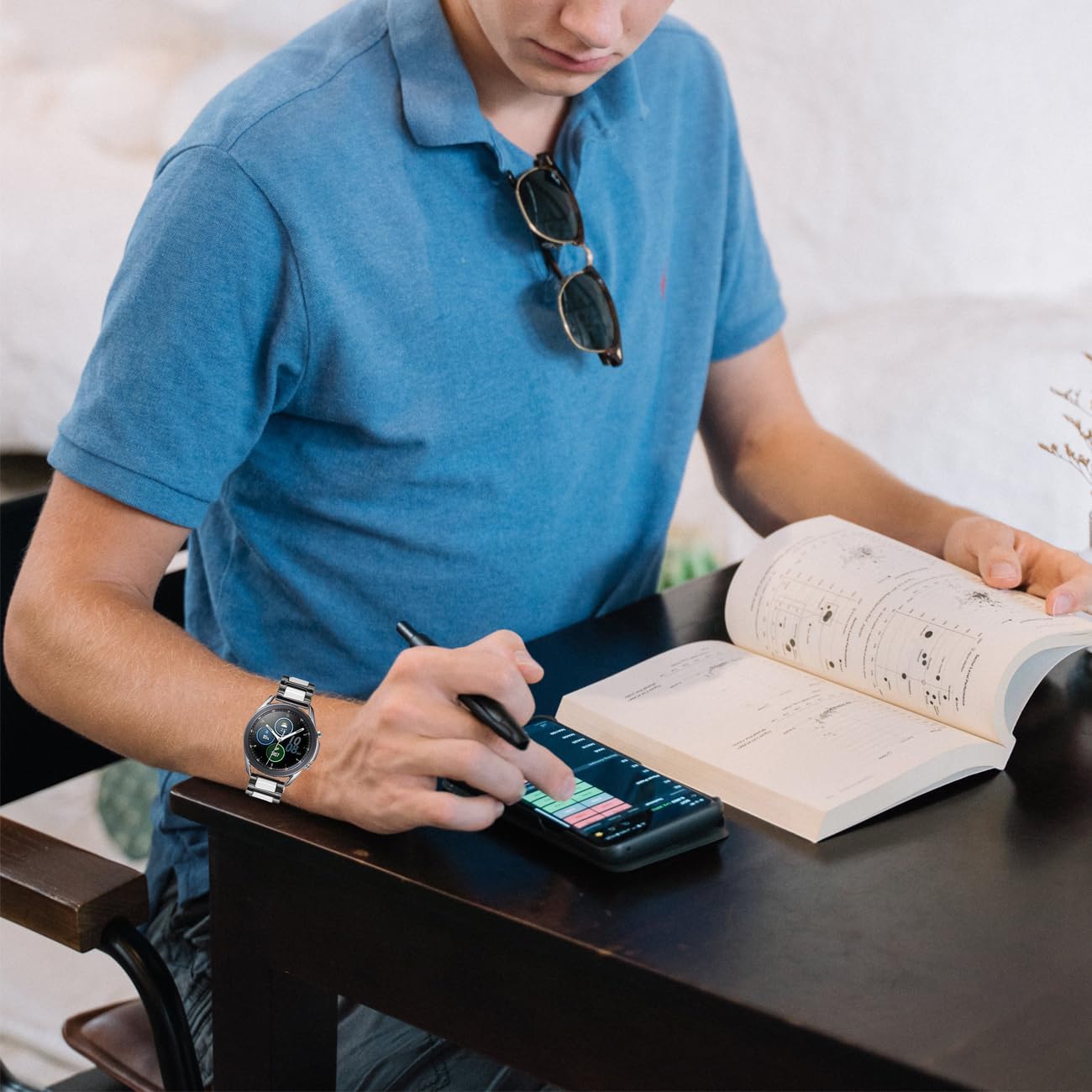 Juntan 20mm 22mm Ceramic Watch Band Quick Release Watch Replacement Strap with Stainless Steel Butterfly Deployment Clasp Watch Bracelet for Women Men