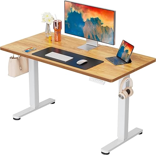 Miniatura 22 de ErGear - Escritorio eléctrico de pie con altura ajustable, 48 x 24 pulgadas, para sentarse y pararse, computadora con memoria, para oficina en casa