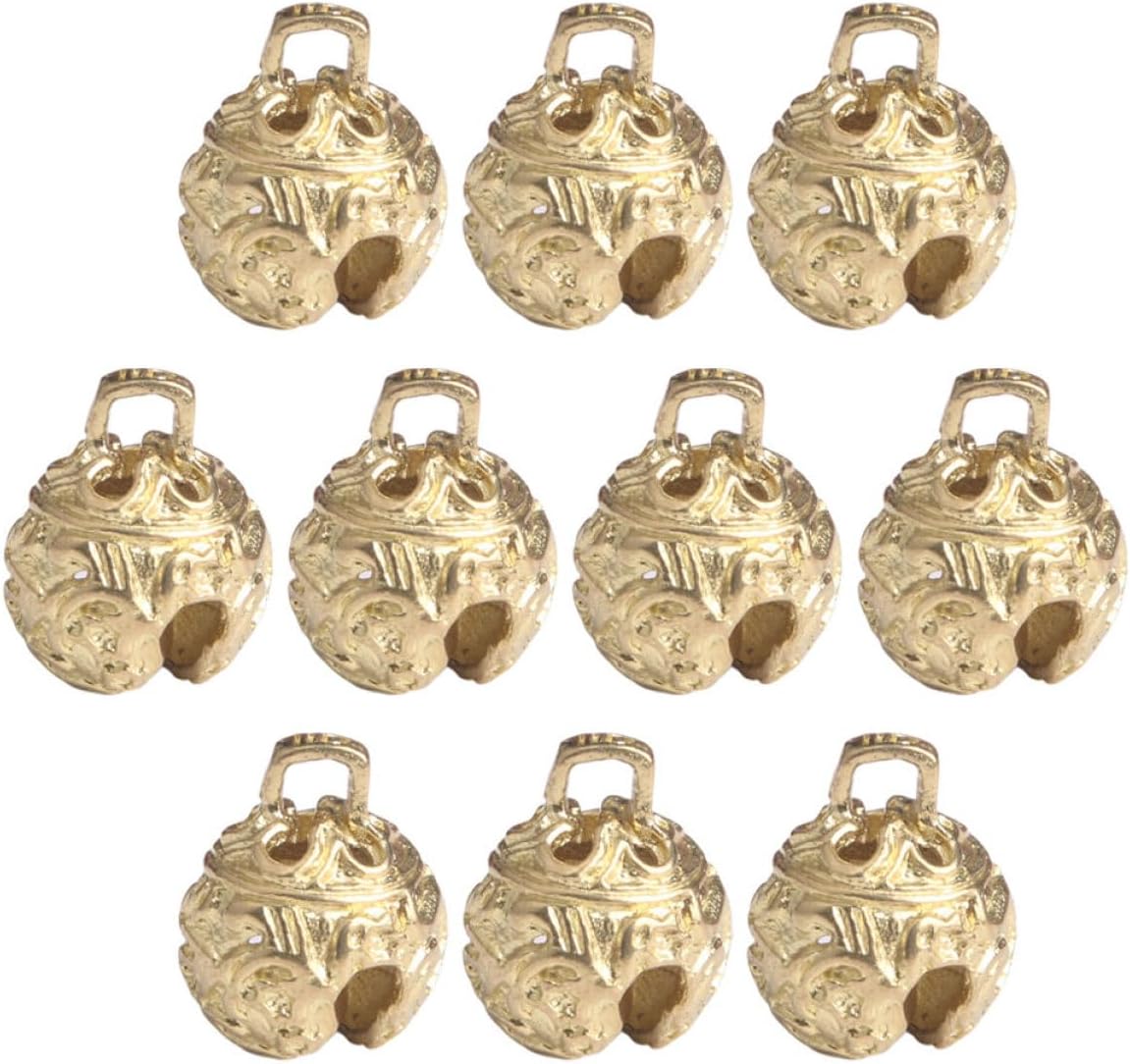 Ciieeo 40pcs Unique Brass Crafts Bell DIY Bell Pendant Christmas for Decoration Hanging Ornament Mini Christmas Ornaments