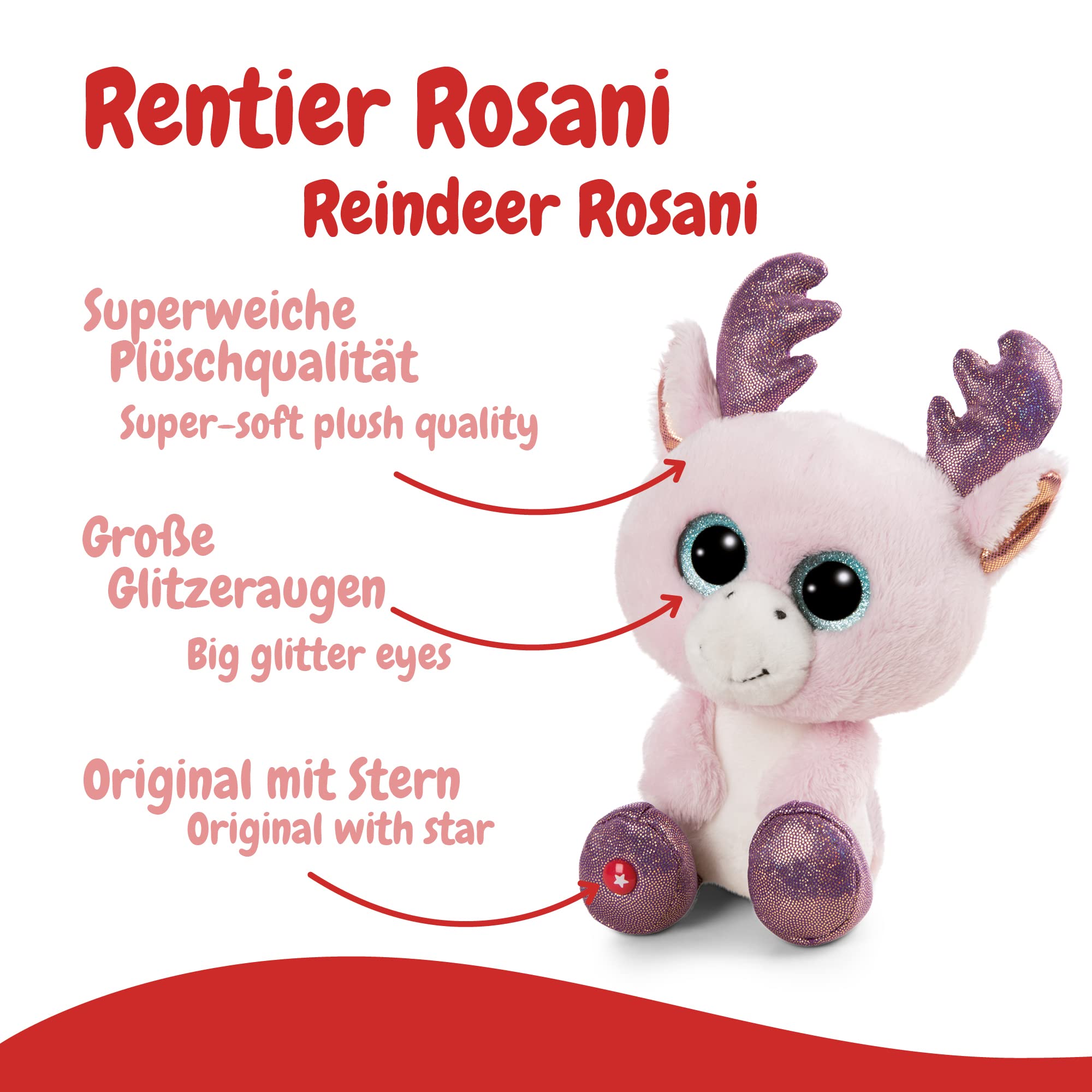 Nici Glubschis Kuscheltier Hase Wolli-Dot (15cm) für 7,19 € inkl. Prime