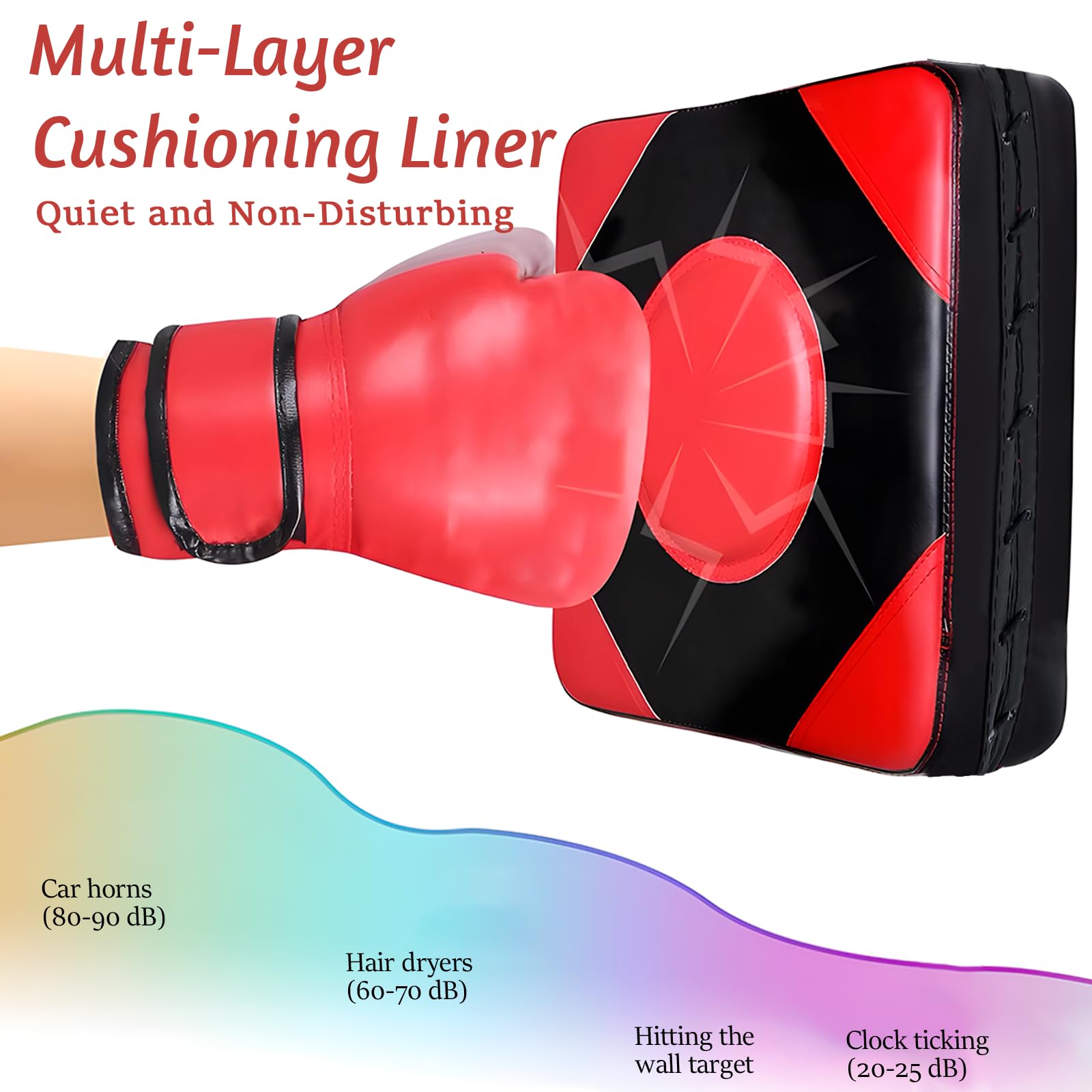 Sacco da Boxe, Materiale Unità di Elaborazione, Tappetino da Boxe Montato a Parete, Sanda Taekowndo Training Bag, per Praticare La Boxe, Fare Esercizio, Sfogare Le Emozioni(20 * 20 * 10 Cm)