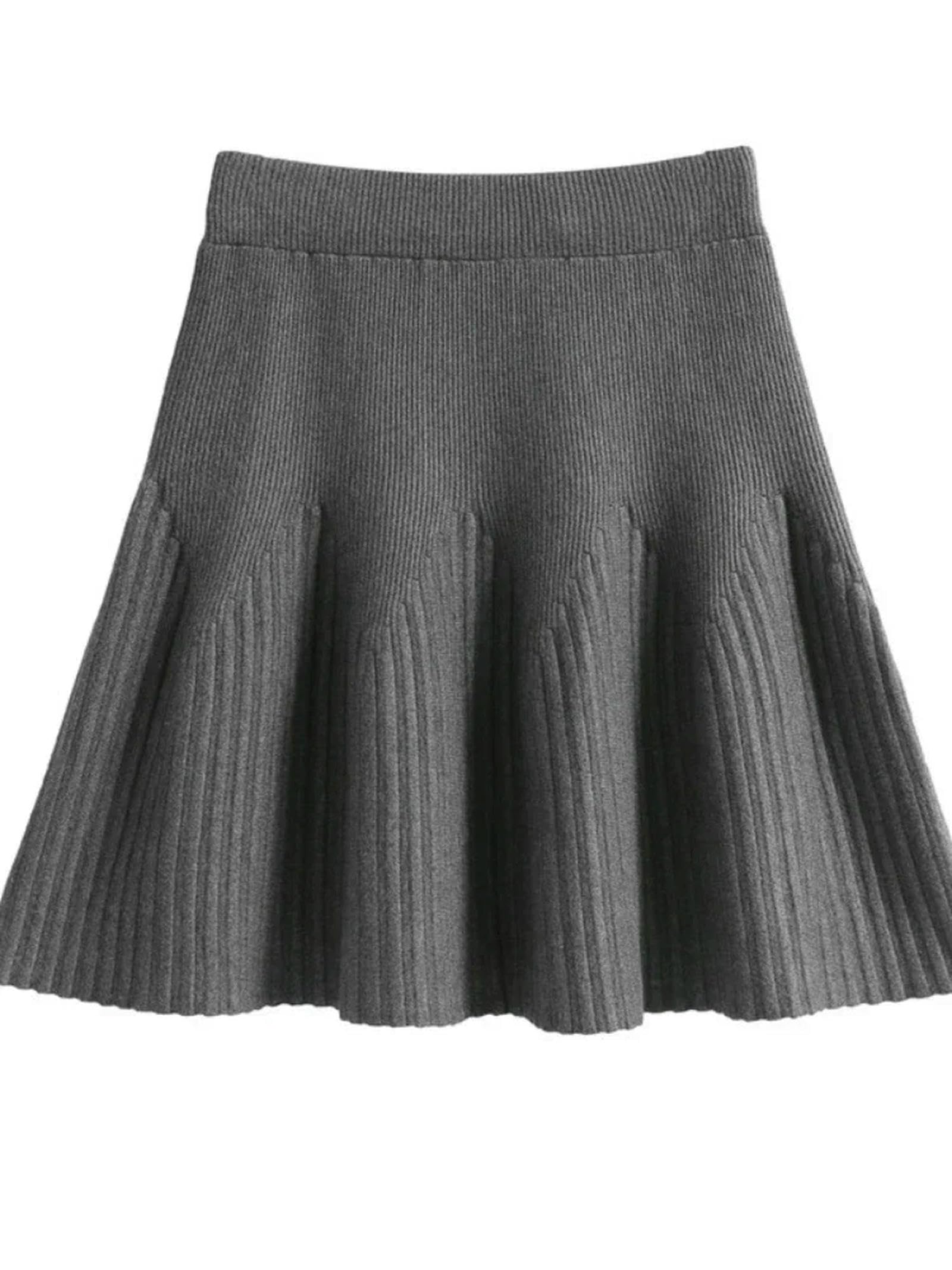 MdybF Czarna spódnica jesienno-zimowa spódnice dla kobiet moda dzianinowa krótka spódnica elegancka akademicka nitka śliczne mini spódnice