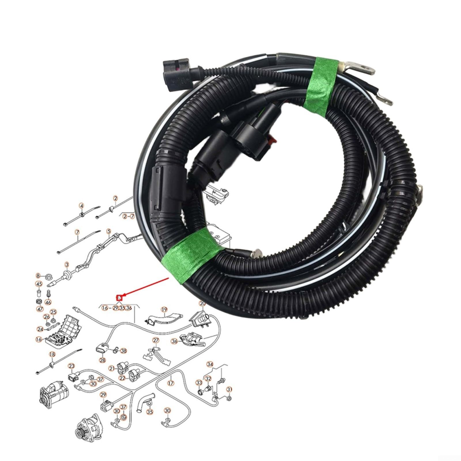 Arnés de cableado del cable de arranque del alternador del motor, para A4 B8 A5 2008-2011 8K0971228