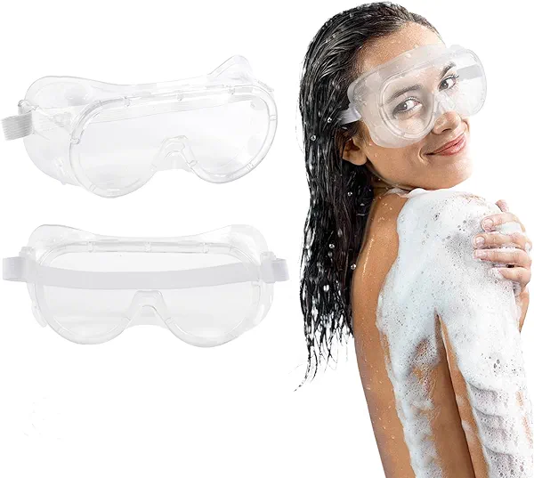 ourkiss Adjustable Eyelash and Eyebrow Protector Shower Goggles Shield: Glasses-Friendly Design Perfect for Eyelash Extensions, Microblading Aftercare, and Cataract Surgery Recovery 2 Pack