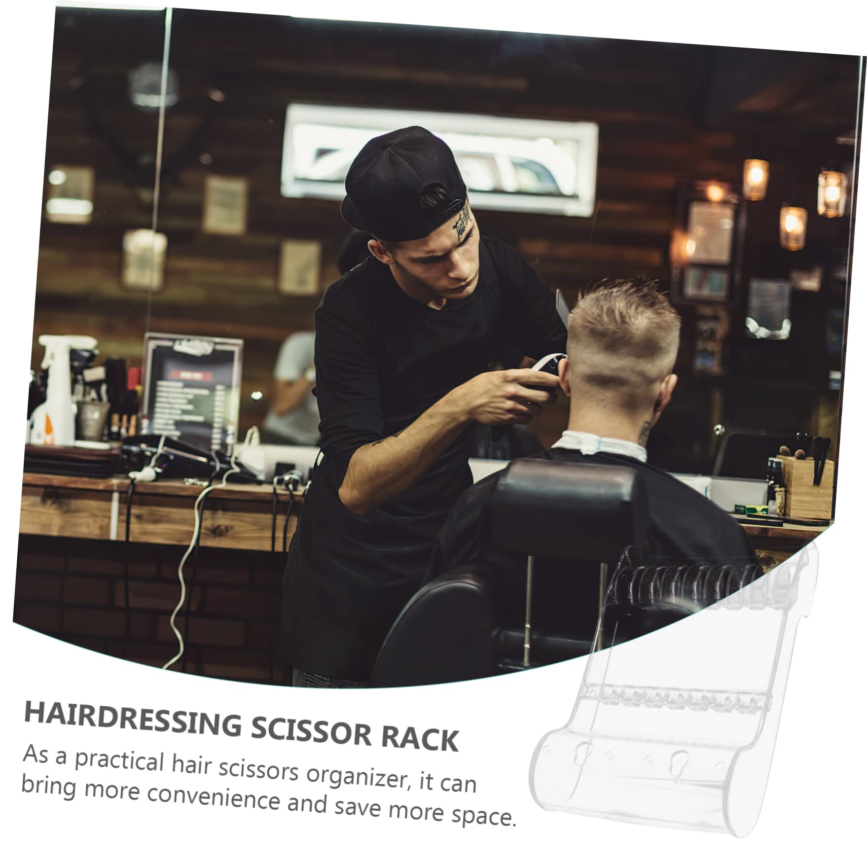 Baluue Salon Scissor Stand Shear Holder for Stylists Barber Scissor Rack Professional Hair Shears Organizer