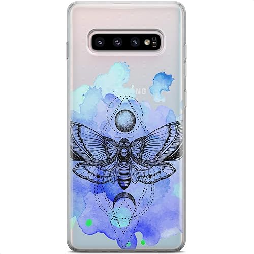 Miniatura 3 de Funda de teléfono compatible con Samsung Galaxy S23 Ultra S22 5G S21 FE S20 S10 Note 20 acuarela flexible ligera muertes cabeza polilla cubierta