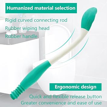 15.7 Butt Wiper for Fat People Extra Long, Bottom Scrubber Wiping Assistance Tool Disabled Women Men, Toilet Aid Buddy
