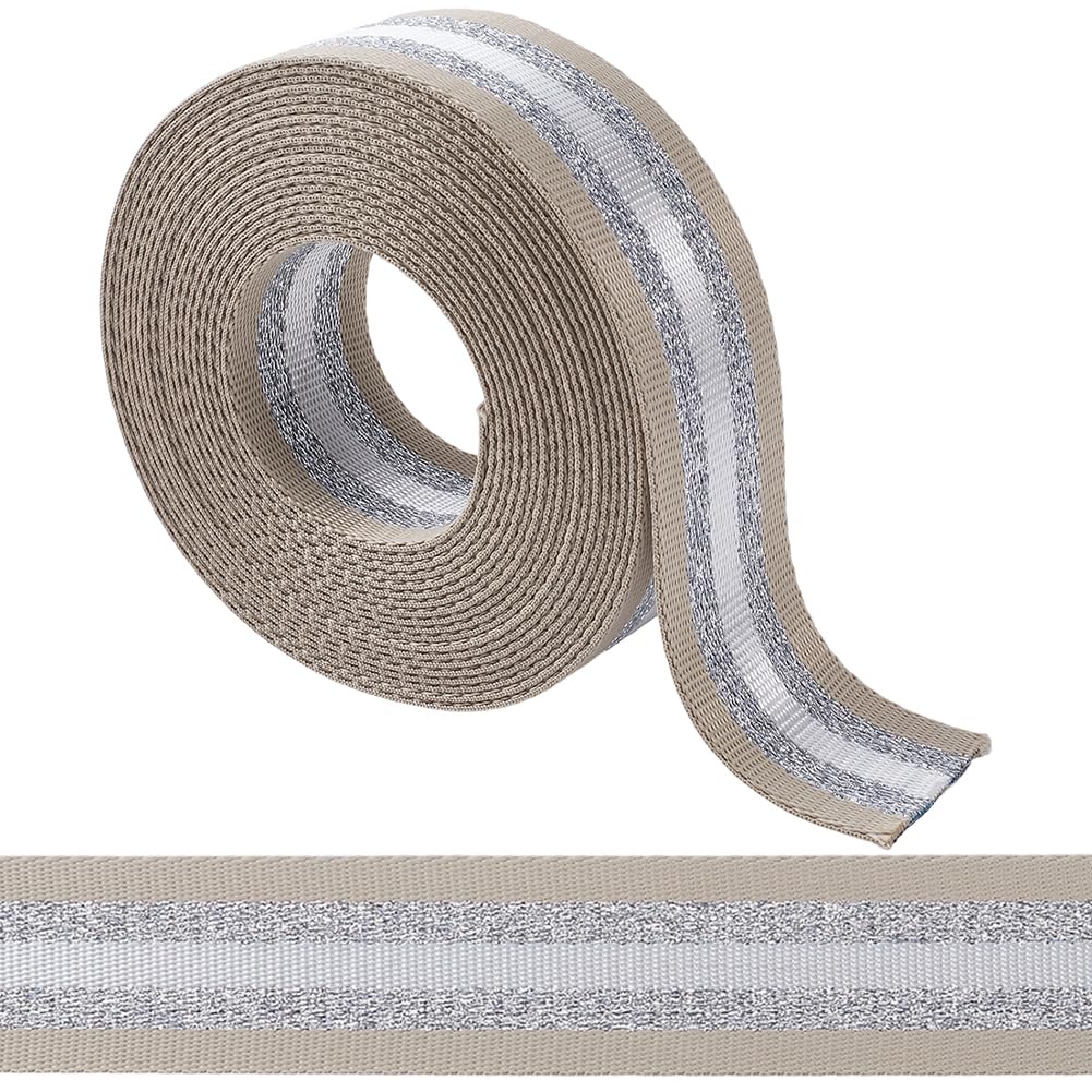 Gorgecraft 5m Cinghie Piatte In Pelle Argento Metallizzato Cordoncino In Pelle Lucida Da 5mm Cuoio Lucido Dell'Unità di Elaborazione Striscia di Pizzo Stringa di Perline Nastro Artigianato Finto