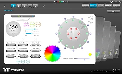 Miniatura 12 de Thermaltake Riing Trio 12 RGB TT Premium Edition 4.724 in habilitado por software 30 LED direccionables 9 aspas ventilador de casa/radiador –