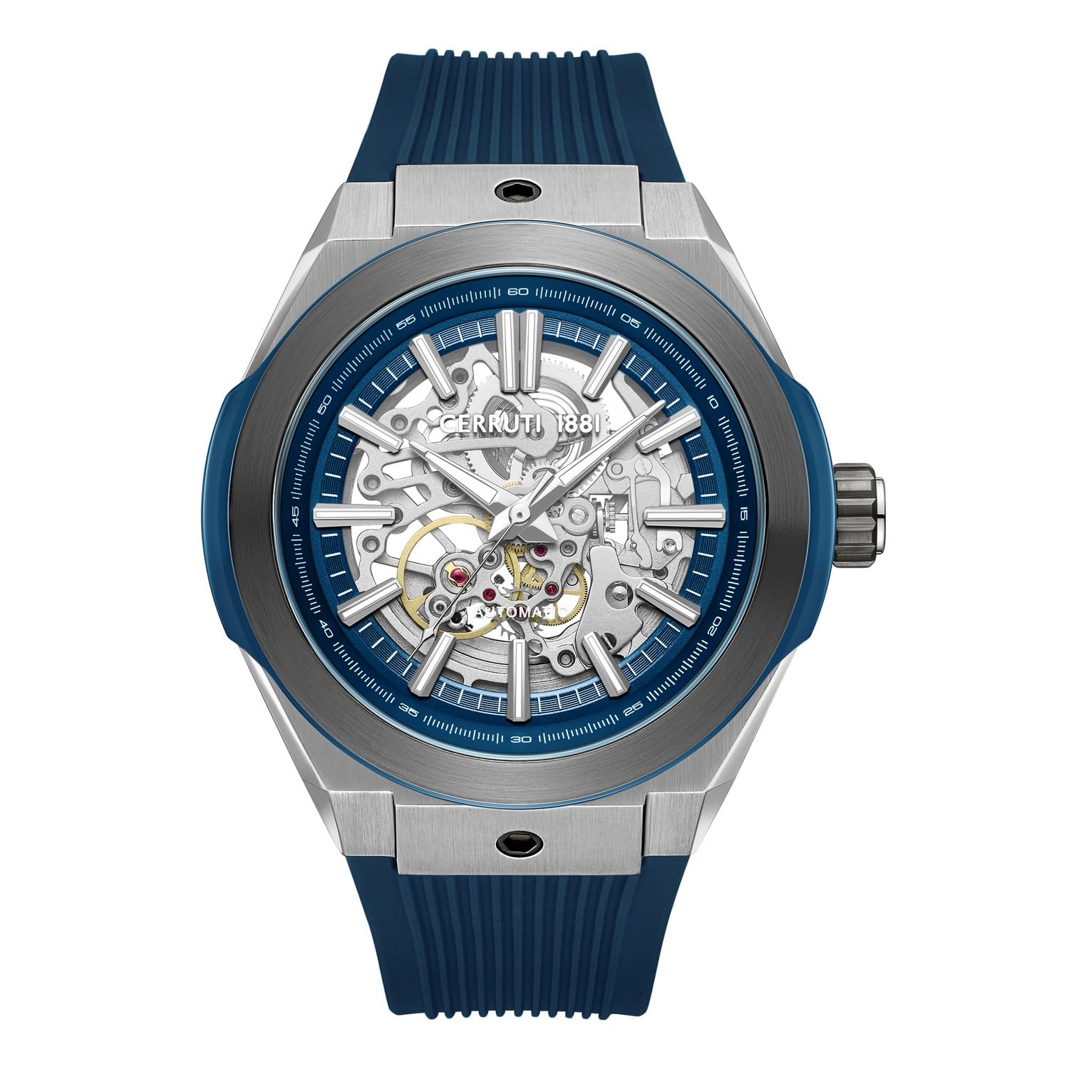 Buy Cerruti 1881 Automatic Quartz Analog Blue Dial Blue Silicone