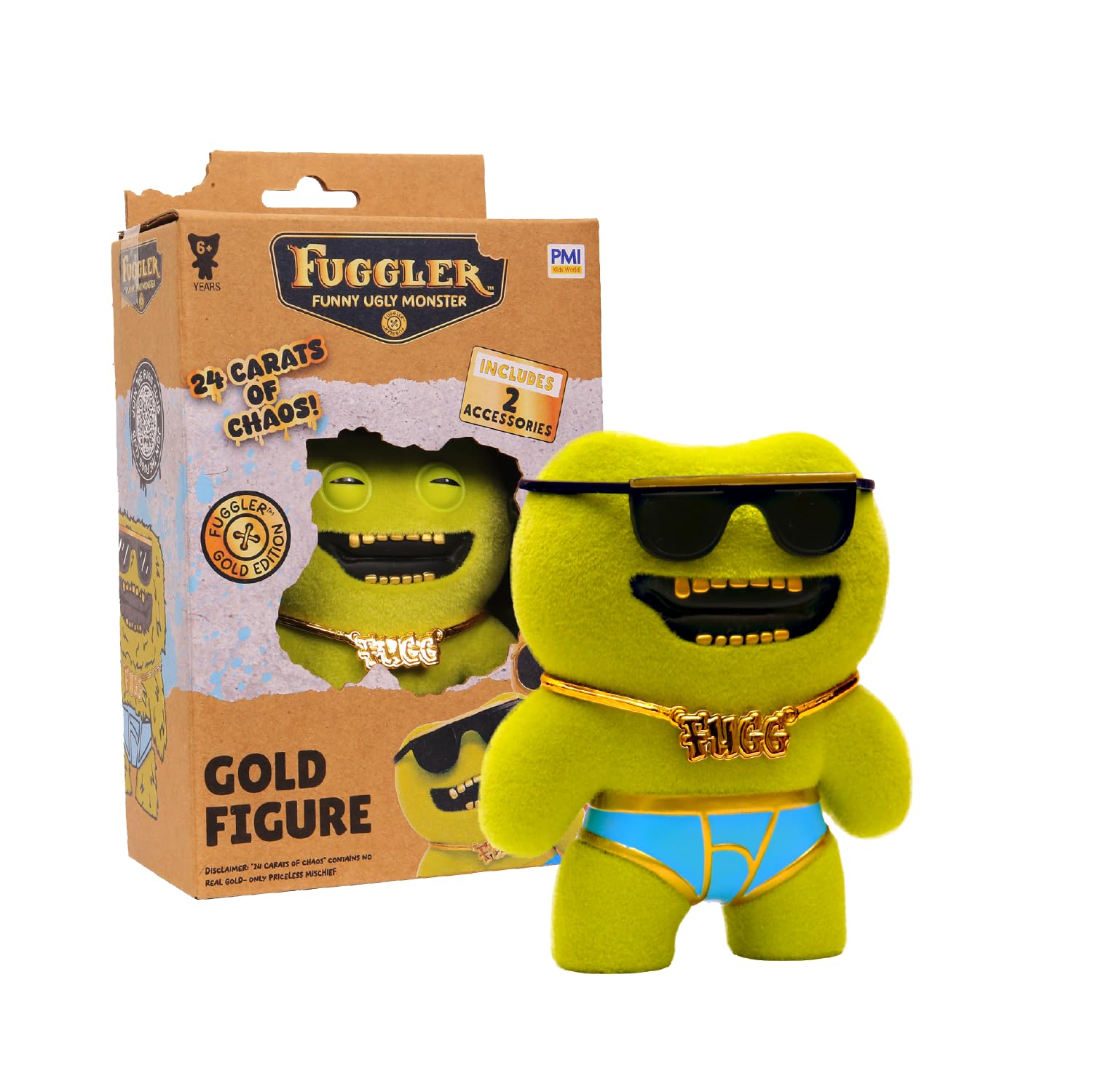 Fuggler Gold Edition Figure Window Box Collectible Character Accessories Golden Edition Official Licensed Display Toy Deluxe (Assortment D)