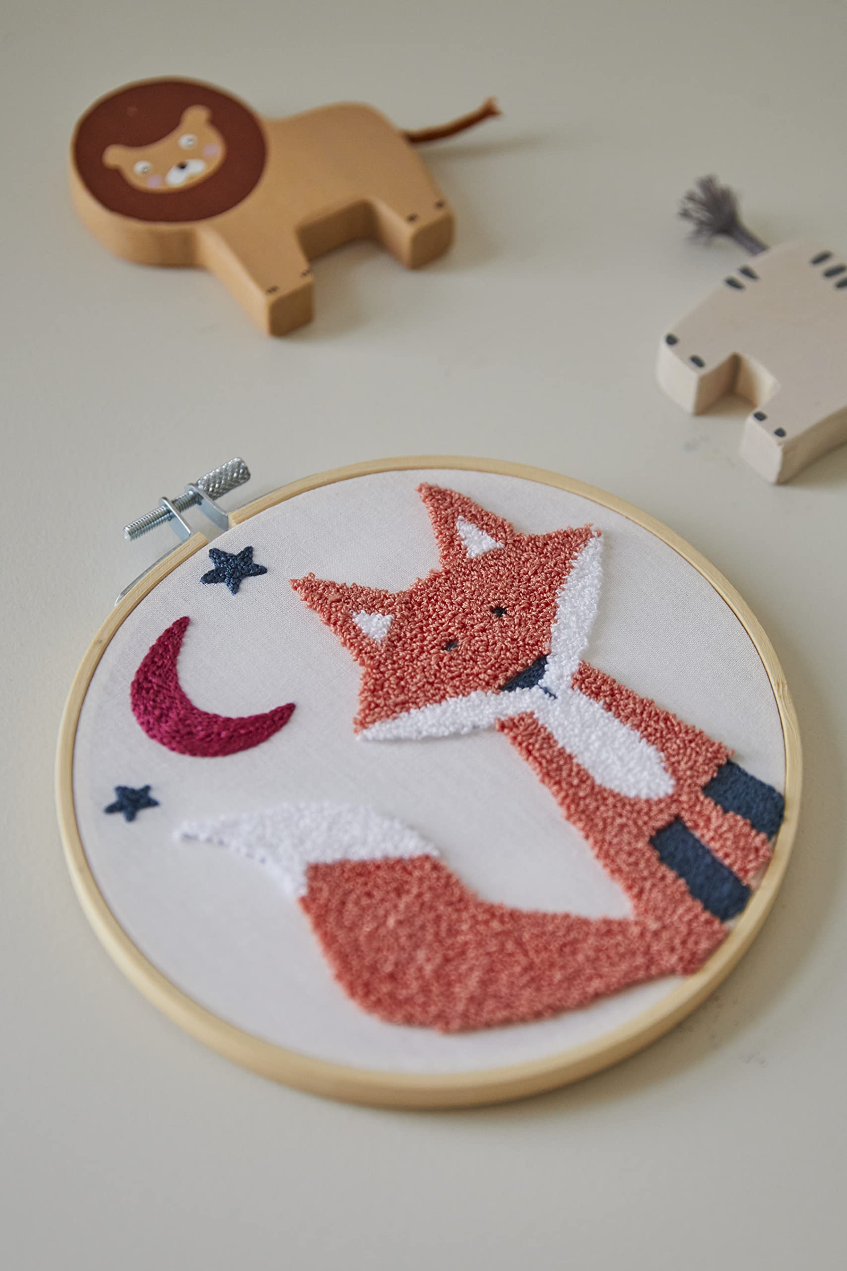 DMC Flossie Fox Punch Needle Kit, Multi - Image 3