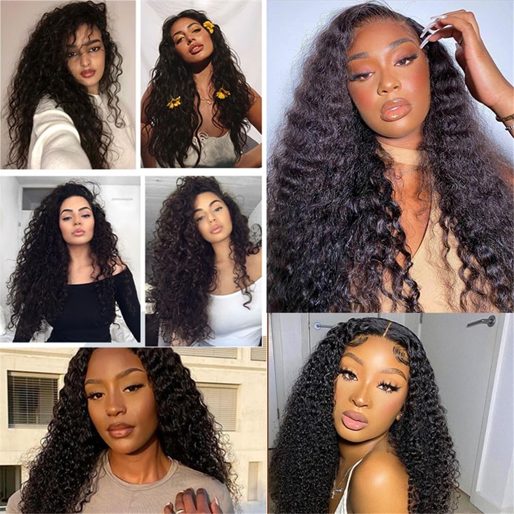 Klebe-Extensions, Echthaar-Extensions, für schwarze Frauen, gelockt, Jerry, 35,6 - 66 cm, natürliches Schwarz, Remy-Echthaar, unsichtbar (66 cm)