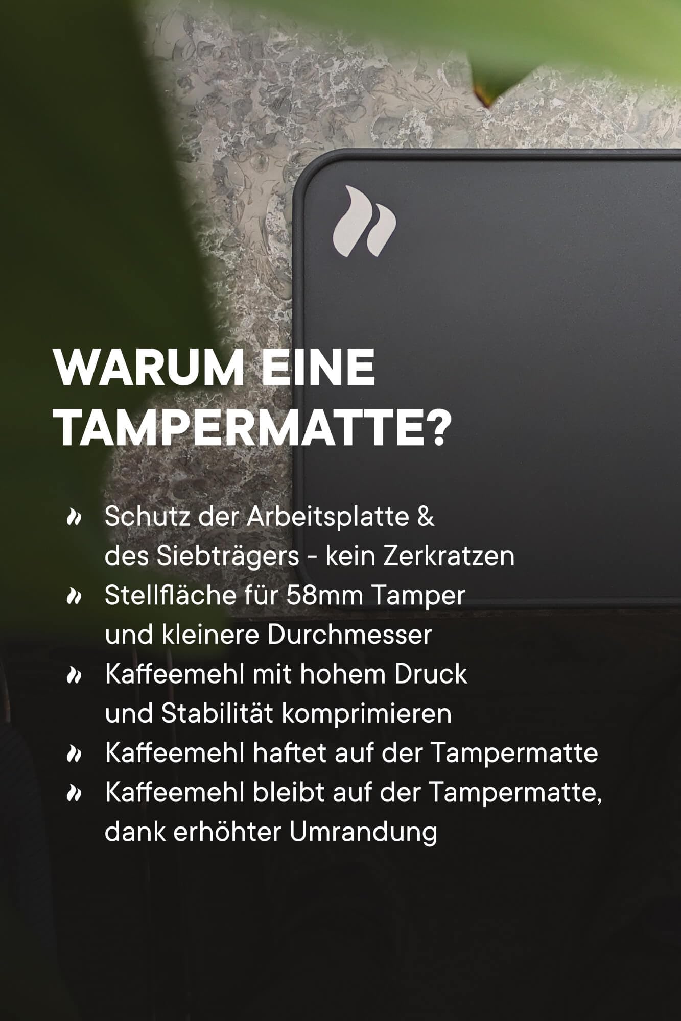 roastmarket Tampermatte (ohne Kantenschutz) - Kaffee Baristamatte aus hochwertigem Silikon - Espresso Tamper Matte für ideales Siebträger Zubehör