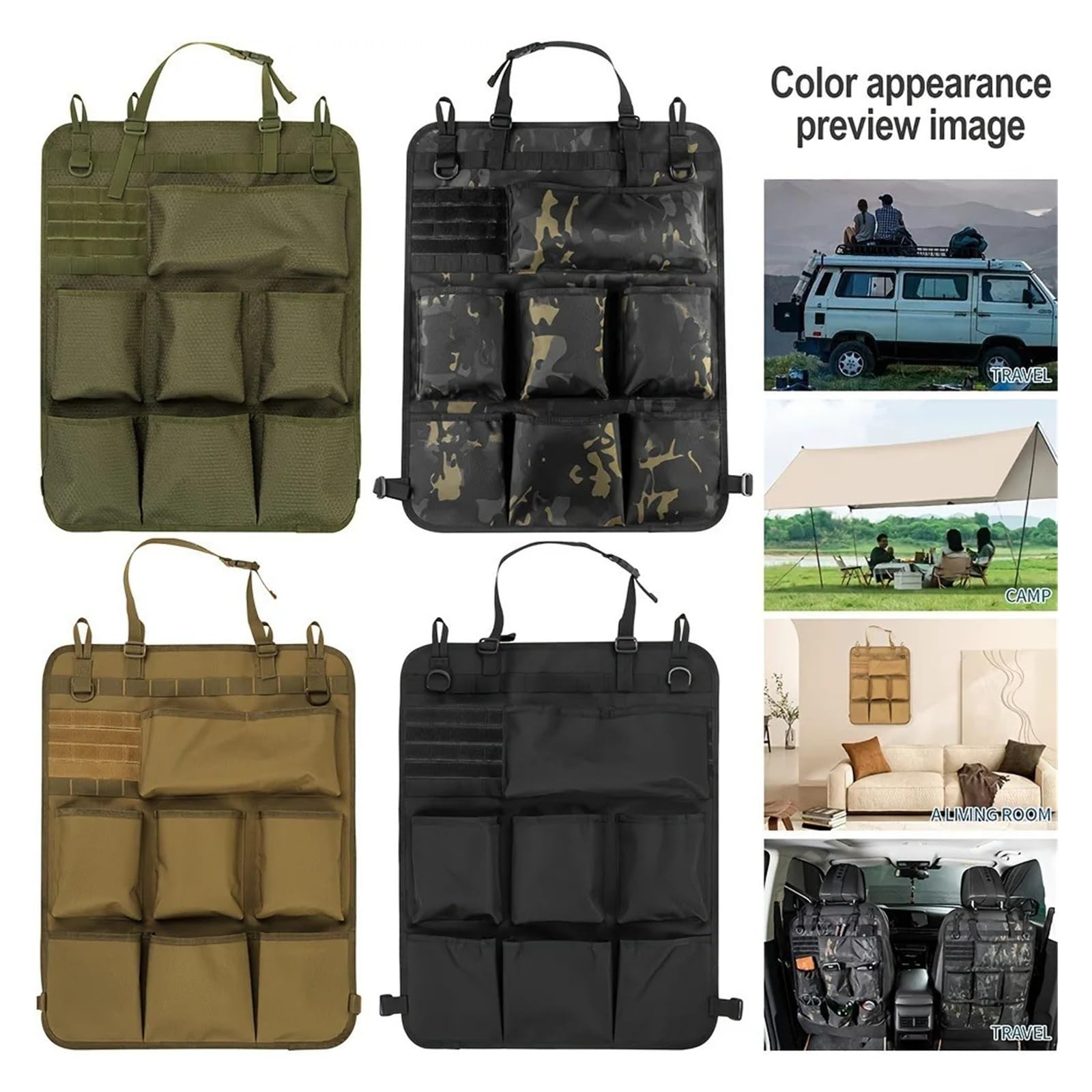 Aufbewahrungstasche for Autositze im Militär-Camouflage-Design