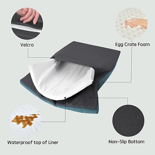 Miniatura 7 de BALANCE Cama para Jaula de Perro, Colchoneta Ortopédica para Perro con Forro Impermeable, Alfombrilla de Espuma Lavable para Jaula para Mascotas