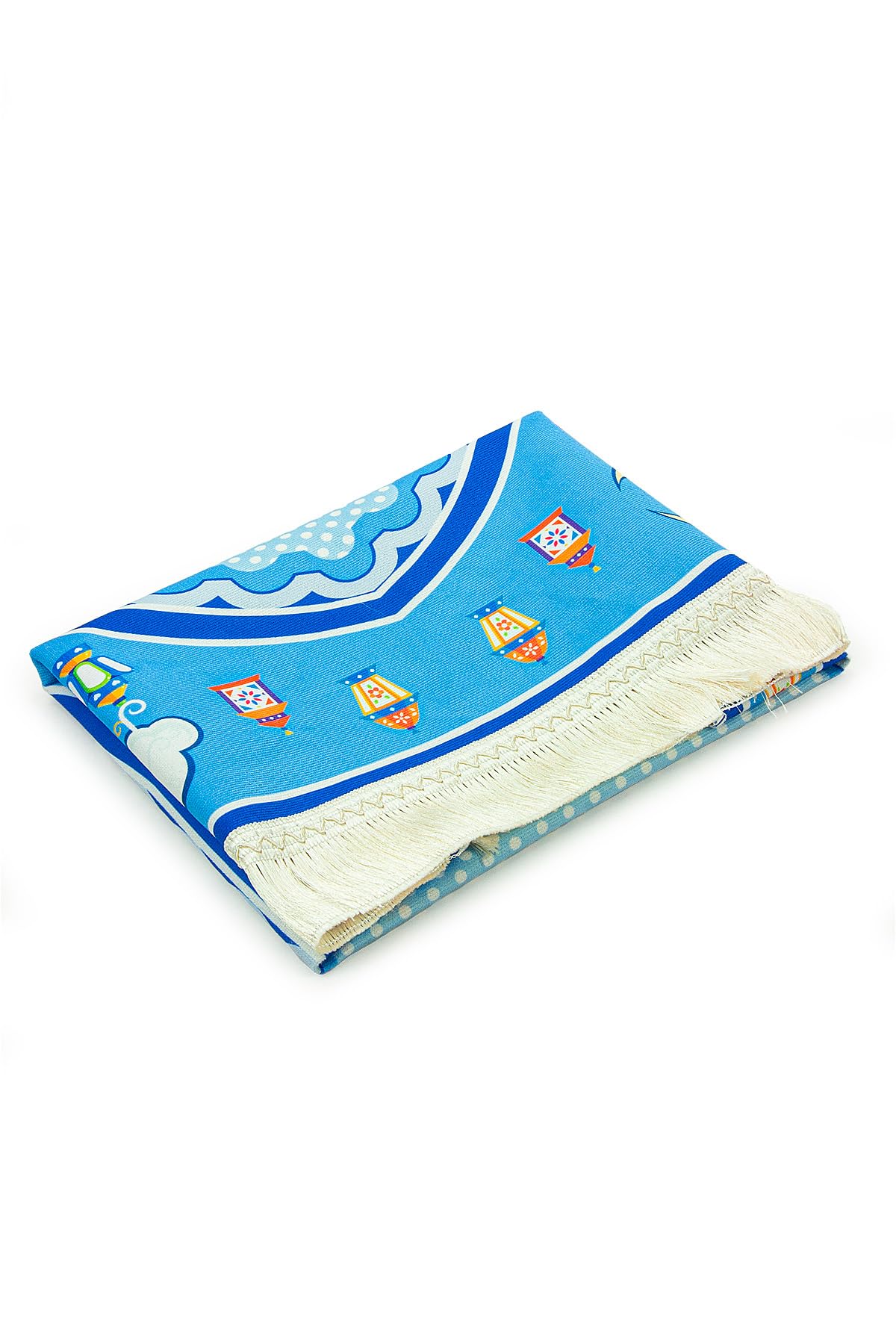 ihvan online, Kindergebedsmat, moslim gebedskleed voor kind, islamitische geschenken voor kinderen, ontwerp Janamaz Sajadah, zacht salah mat tapijt voor kinderen, reizen gebed tapijt, blauw-witte